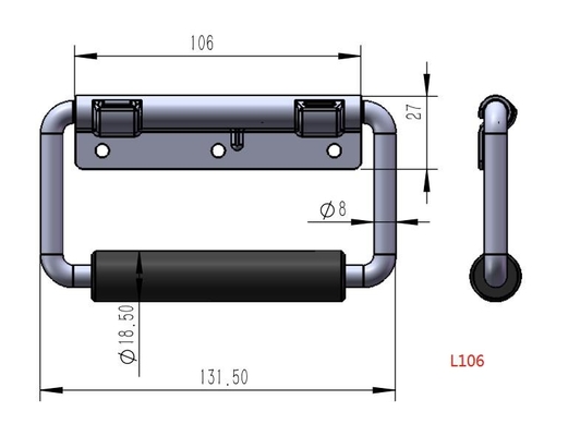 131,5 mm Składane, sprężynowe uchwyty do klatki piersiowej SS201 Anti Rattle